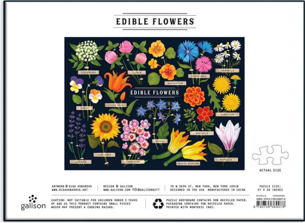 Edible Flowers 1000 Piece Puzzle