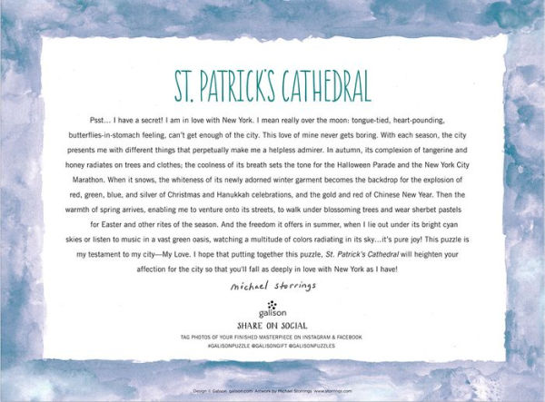 Michael Storrings St. Patricks Cathedral 1000 Piece Puzzle