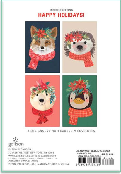 Assorted Holiday Animals 4x6