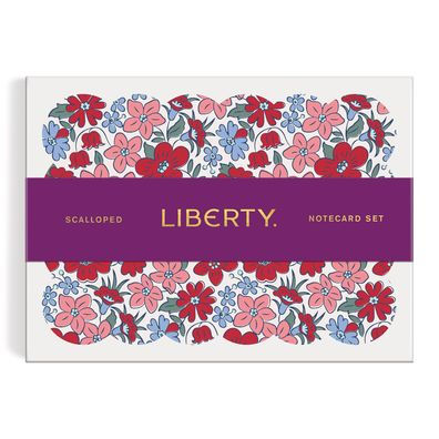 Correspondence Liberty Scalloped Shaped Notecard Set