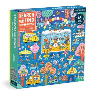 Music Festival 500 Piece Search and Find Family Puzzle