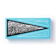 Small Victories Magic Velvet Pennant Coloring Set