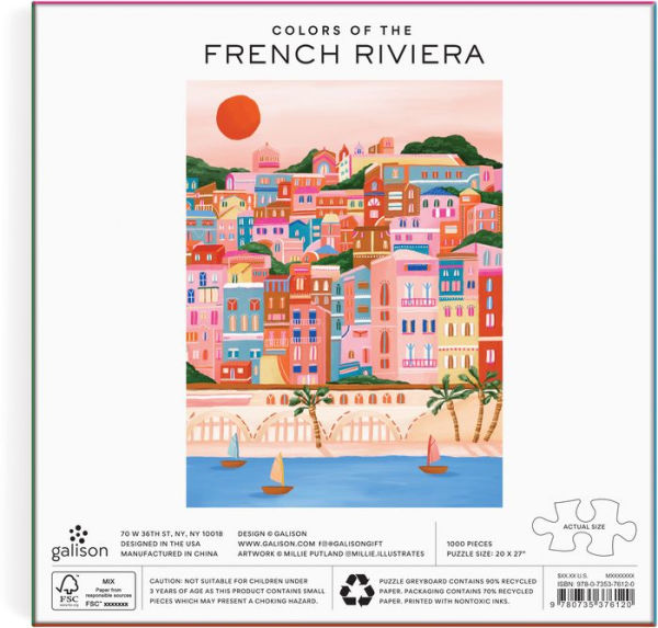 Colors Of The French Riviera 1000 Piece Puzzle in Square Box