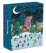 Title: Merry Moonlight Skaters Holiday Notecards
