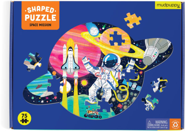 Space Mission 75 Piece Shaped Scene Puzzle