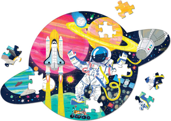 Space Mission 75 Piece Shaped Scene Puzzle