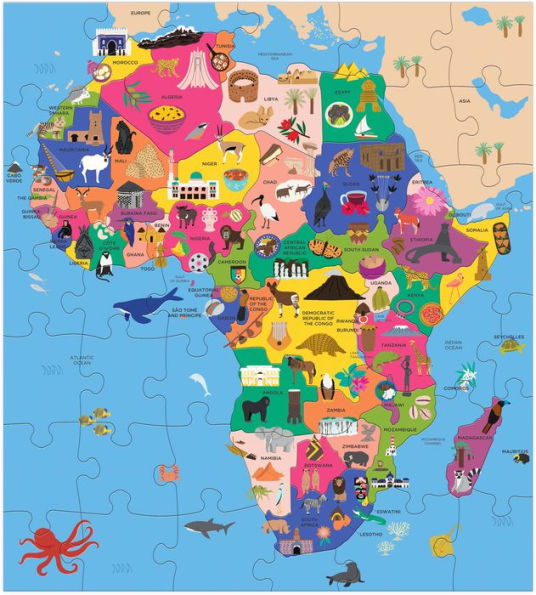 Map of Africa 70 Piece Geography Puzzle