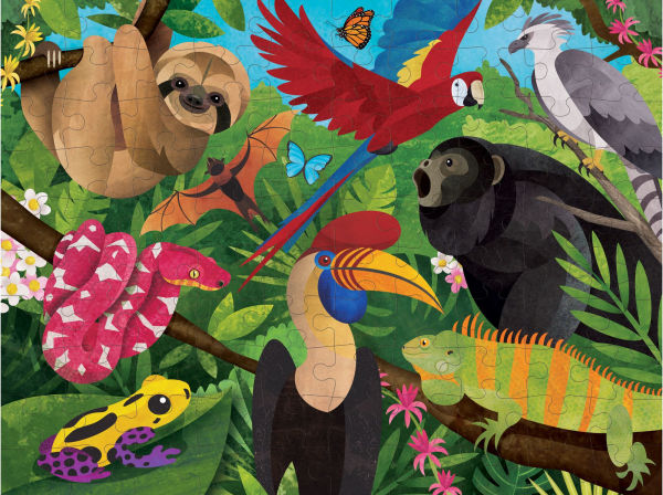 Rainforest Above & Below 100 Piece Double-Sided Puzzle