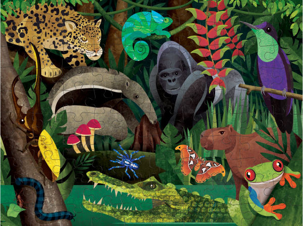Rainforest Above & Below 100 Piece Double-Sided Puzzle