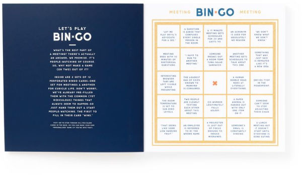 Bin-go To A Dumb Meeting Bingo book