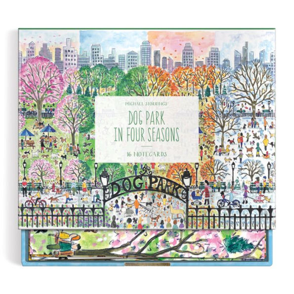 Michael Storrings Dog Park in Four Seasons Greeting Card Assortm,