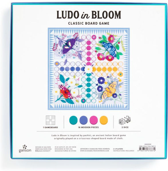 Ludo In Bloom Classic Board Game Set