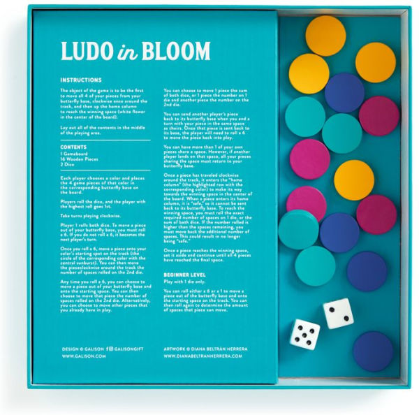 Ludo In Bloom Classic Board Game Set