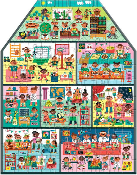 My School is Cool 100 Piece Puzzle House-shaped Puzzle