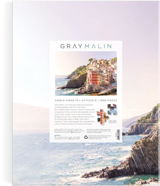 Gray Malin Cinque Terre 1000 Piece Book Puzzle