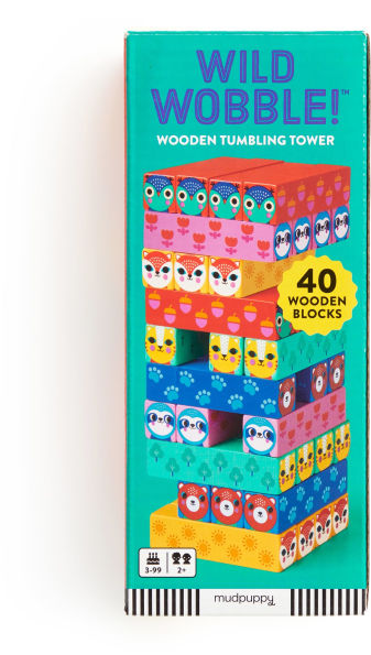 Wild Wobble! Wooden Tumbling Tower