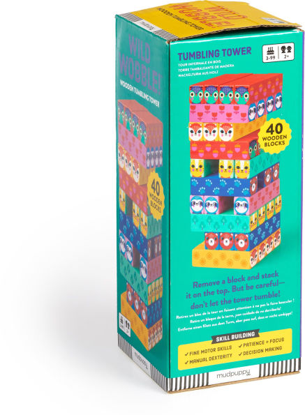 Wild Wobble! Wooden Tumbling Tower