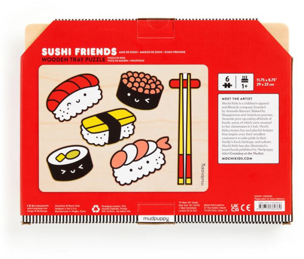 Sushi Friends Wooden Tray Puzzle