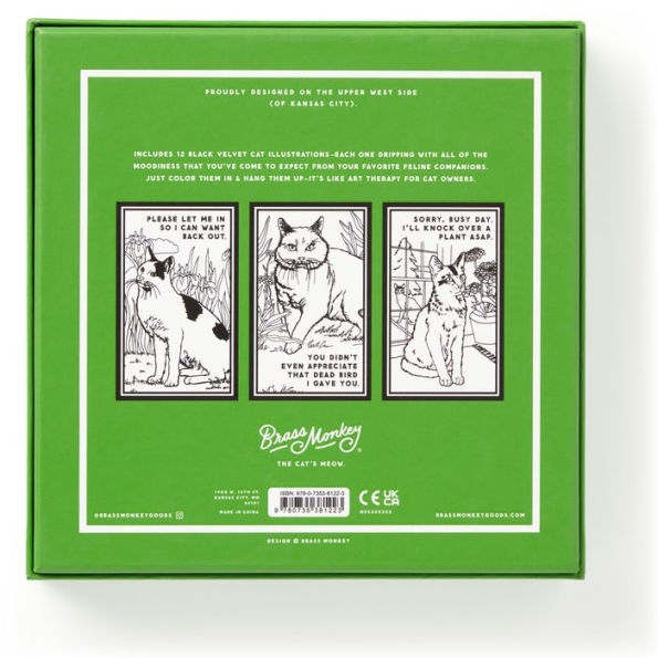 Moody Cats Magic Velvet Coloring Set