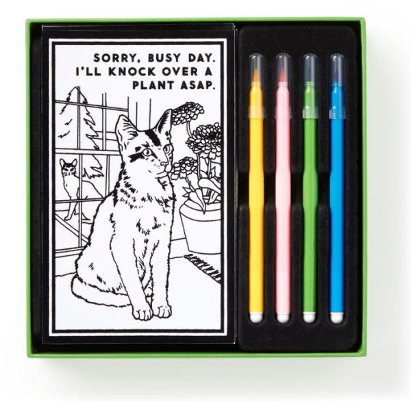 Moody Cats Magic Velvet Coloring Set