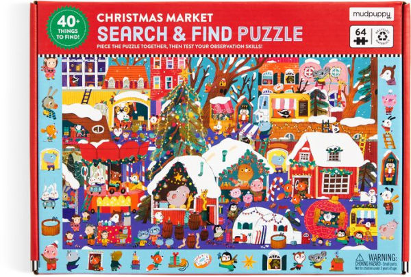 Christmas Market 64 Piece Search & Find Puzzle