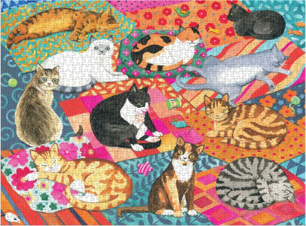 Lounging Cats 1000 Piece Puzzle