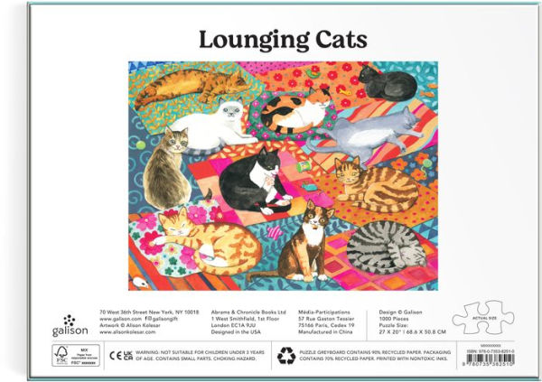 Lounging Cats 1000 Piece Puzzle