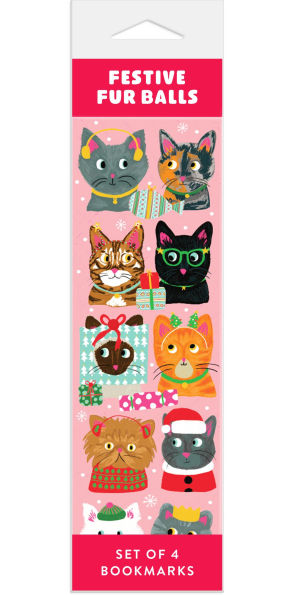 Festive Furballs Bookmark Set