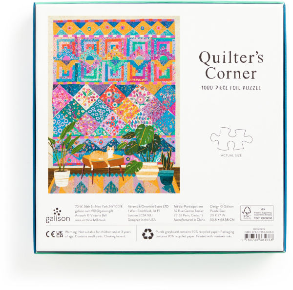 Victoria Ball Quilter's Corner 1000 Piece Foil Puzzle