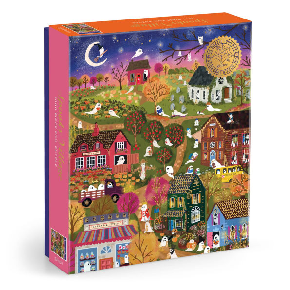 Joy Laforme Spooky Village 1000 Piece Foil Puzzle by Galison