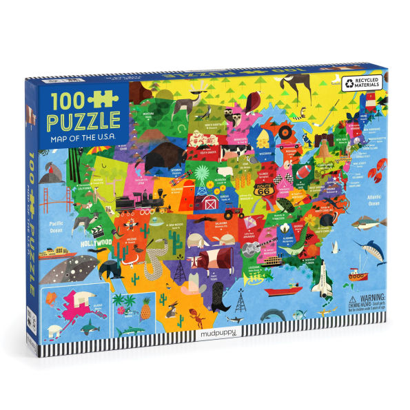 Map of the U.S.A. 100 Piece Puzzle