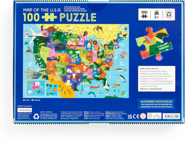 Map of the U.S.A. 100 Piece Puzzle