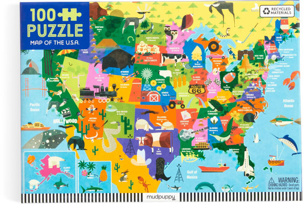 Map of the U.S.A. 100 Piece Puzzle