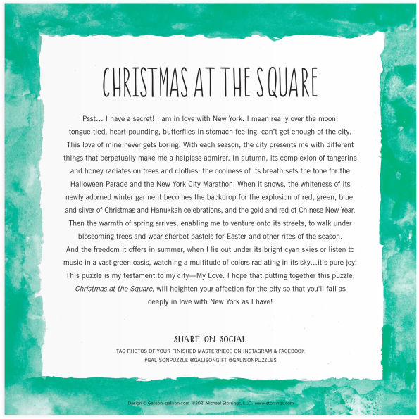 Michael Storrings Christmas at the Square 500 Piece Foil Puzzle