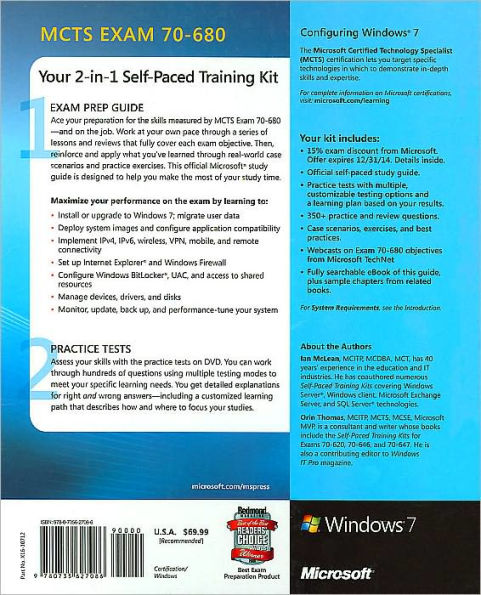 Self-Paced Training Kit (Exam 70-680) Configuring Windows 7 (MCTS)