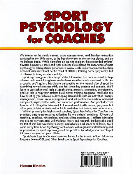 Sport Psychology for Coaches / Edition 1