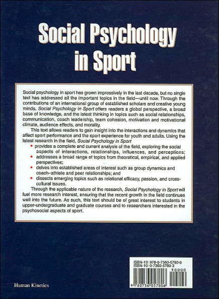 Social Psychology in Sport / Edition 1