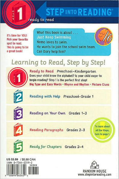 Just Keep Swimming (Step into Reading Book Series: A Step 1 Book)