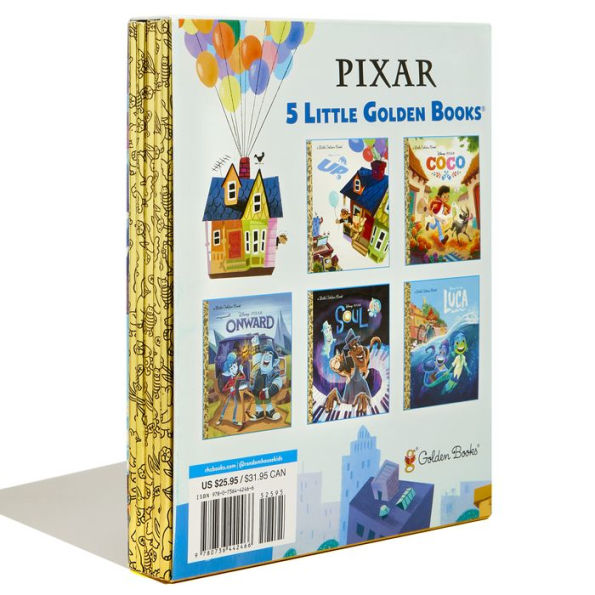 Pixar Little Golden Book Library (Disney/Pixar): Coco, Up, Onward, Soul, Luca