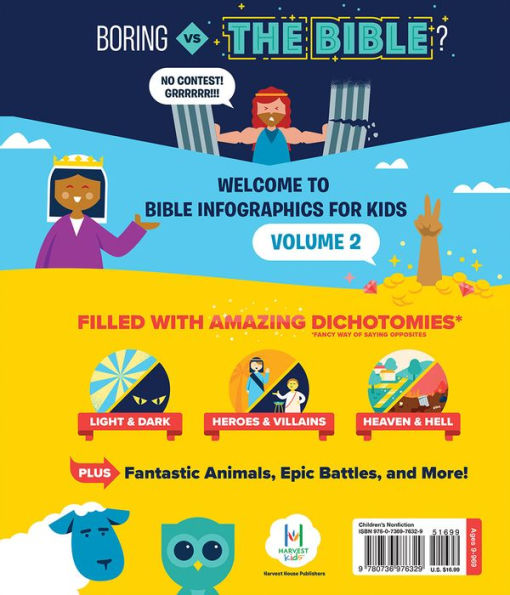 Bible Infographics for Kids Volume 2: Light and Dark, Heroes and Villains, and Mind-Blowing Bible Facts