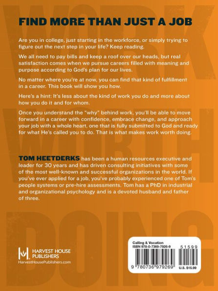 Work Worth Doing: Finding God's Direction and Purpose Your Career