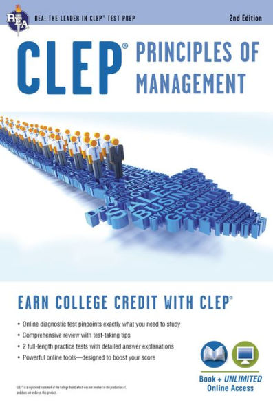 CLEP Principles of Management Book + Online