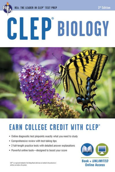 CLEP Biology Book + Online