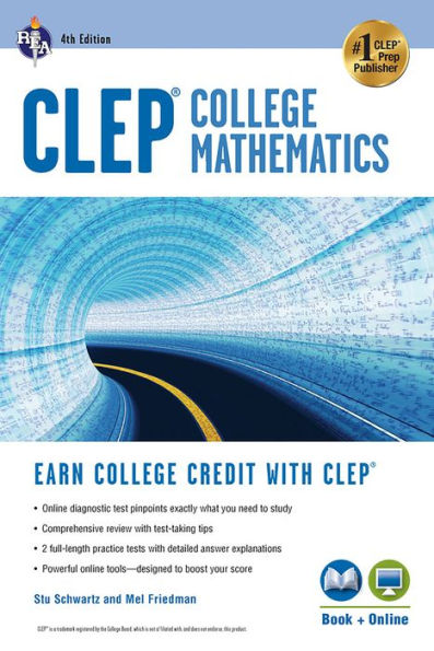 CLEP College Mathematics, 4th Ed., Book + Online