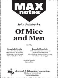 Title: Of Mice and Men (MAXNotes Literature Guides), Author: Lena Shamblin