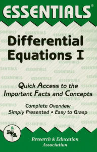 Title: Differential Equations I Essentials, Author: Editors of REA