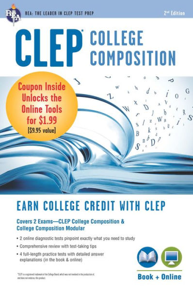 CLEP College Composition Book + Online