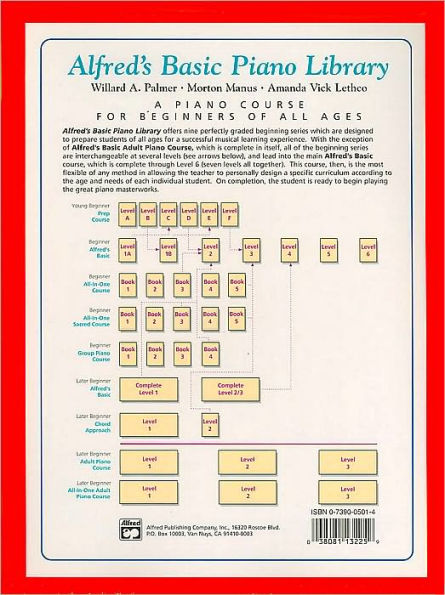 Alfred's Basic Piano Prep Course Activity & Ear Training, Bk A: For the Young Beginner