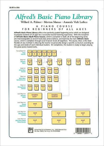 Alfred's Basic Adult Piano Course Sight Reading, Bk 1