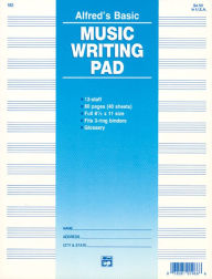 Title: 12 Stave Music Writing Pad: Loose Pages (3-hole punched for ring binders), Author: Alfred Music